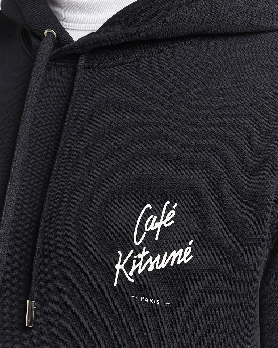Heren | Truien | Café Kitsuné | Crew Hoodie Black