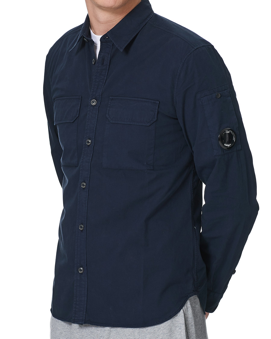 Heren | Overhemden | C.P. Company | Garment Dyed Gabardine Shirt Jacket Navy