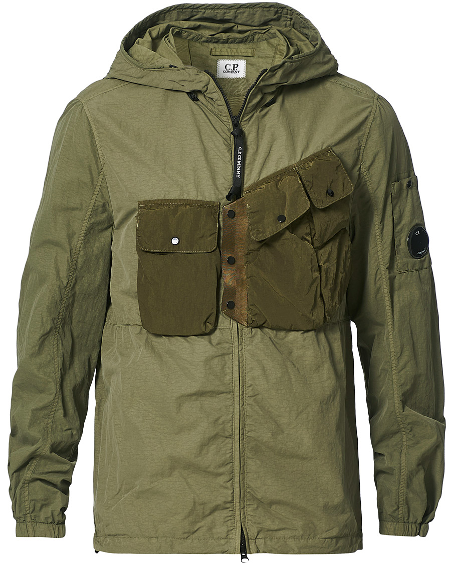 Heren | Jassen | C.P. Company | Flatt Nylon Hooded Zip Jacket Olive