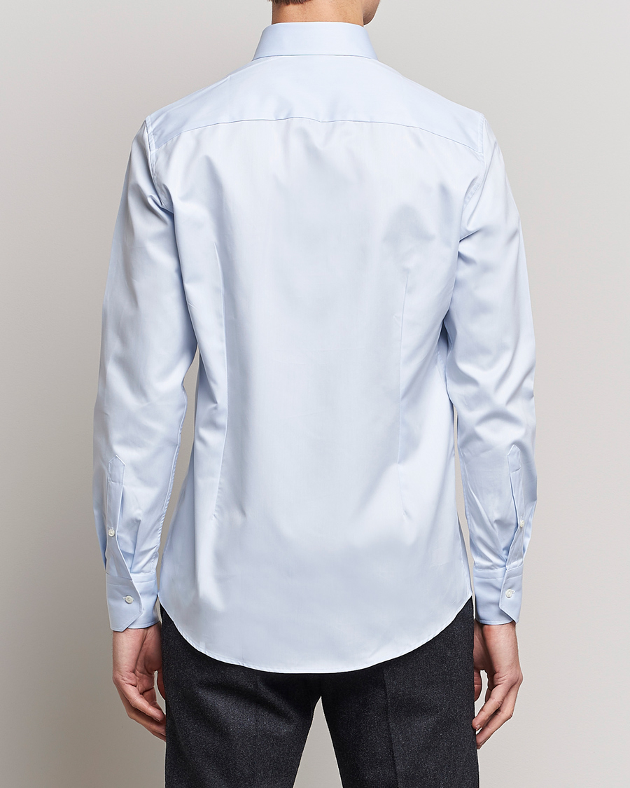 Heren | Overhemden | Stenströms | Slimline Cut Away Shirt Light Blue