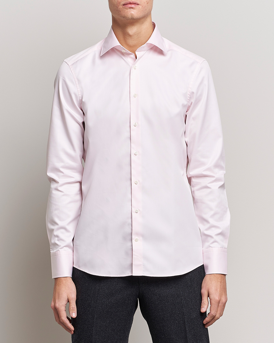 Heren | Overhemden | Stenströms | Slimline Cut Away Shirt Pink
