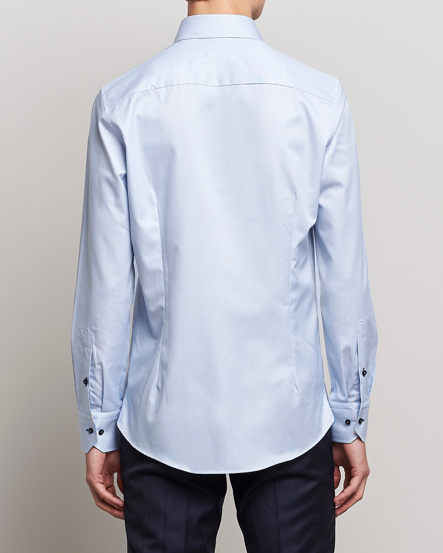 Heren | Overhemden | Stenströms | Slimline Striped Contrast Shirt Light Blue