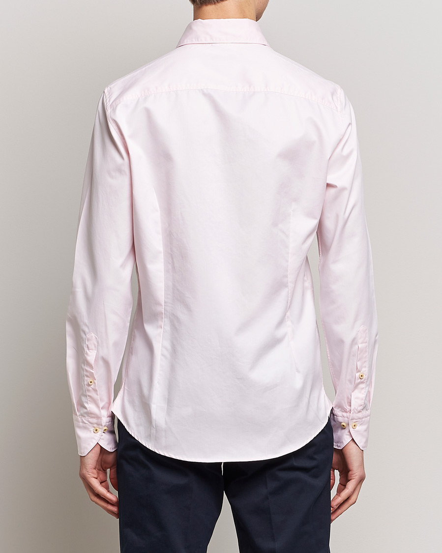 Heren | Overhemden | Stenströms | Slimline Washed Cotton Shirt Pink