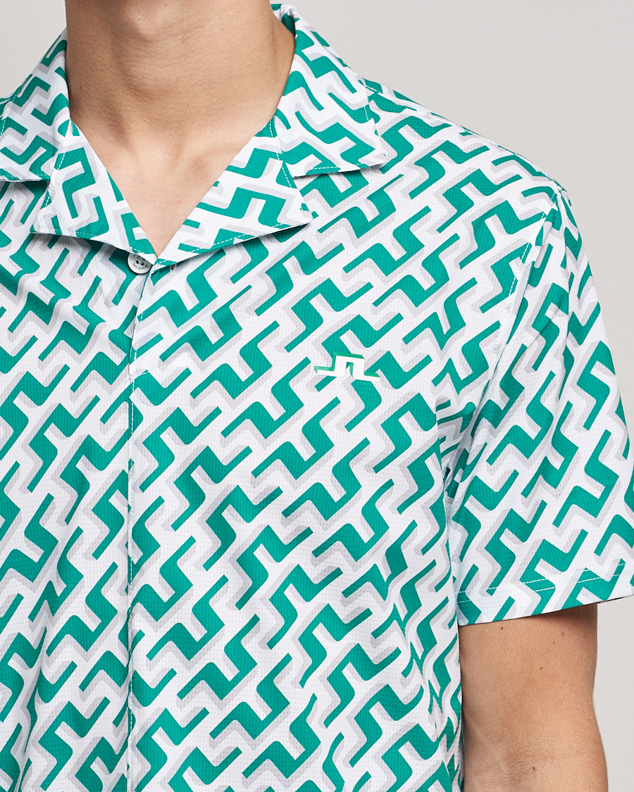 Heren | Overhemden | J.Lindeberg | Resort Regular Fit Golf Shirt Green Bridge Monogram