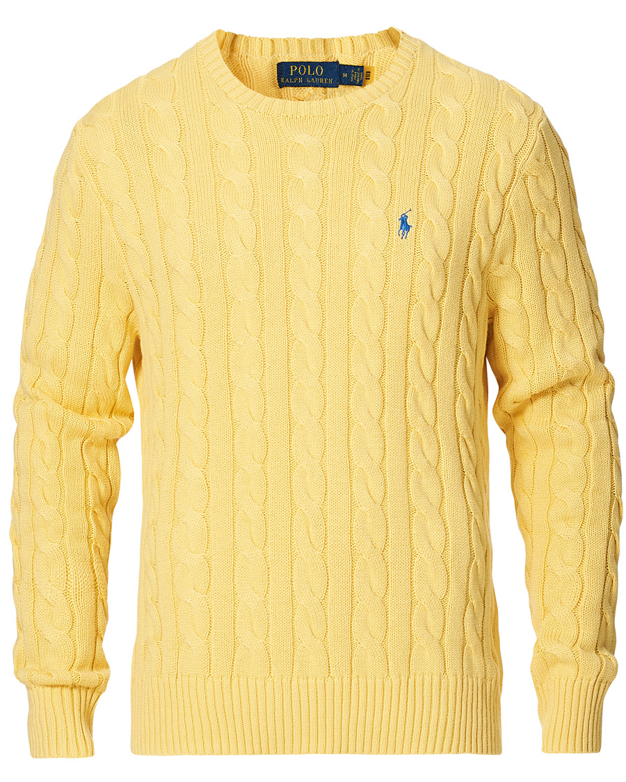 Heren | Truien | Polo Ralph Lauren | Cotton Cable Crew Neck Pullover Empire Yellow