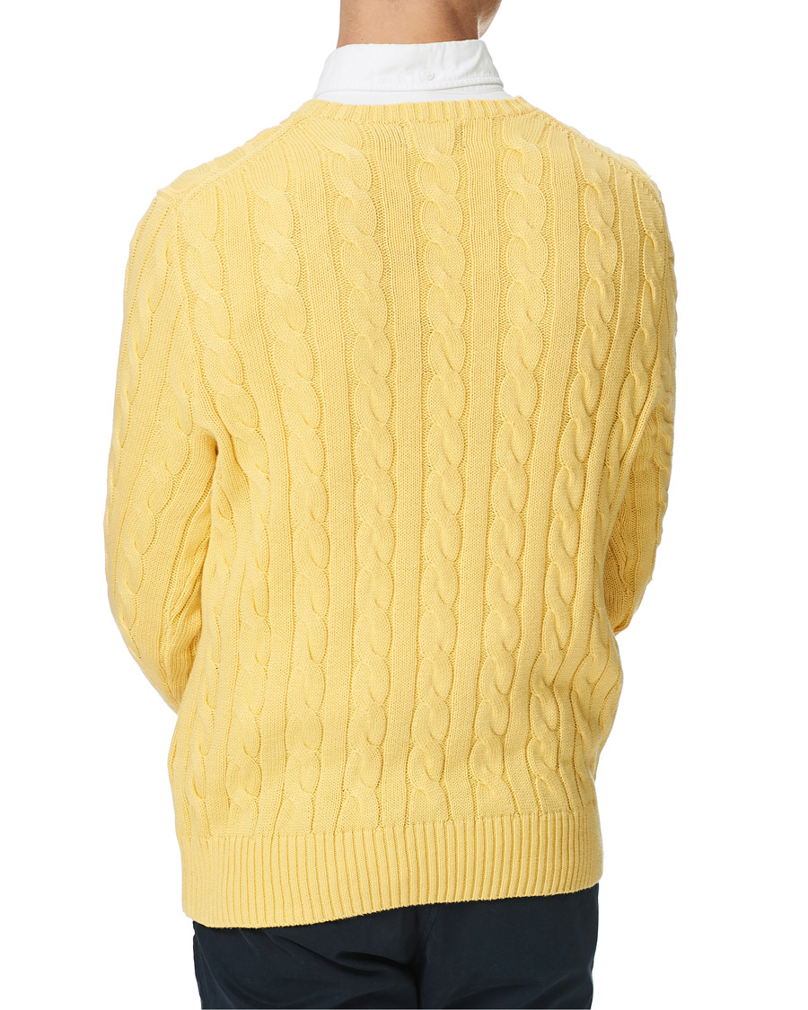 Heren | Truien | Polo Ralph Lauren | Cotton Cable Crew Neck Pullover Empire Yellow