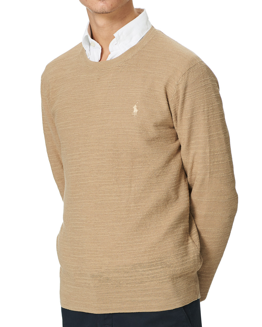 Heren | Truien | Polo Ralph Lauren | Cotton/Linen Knitted Sweater Vintage Khaki