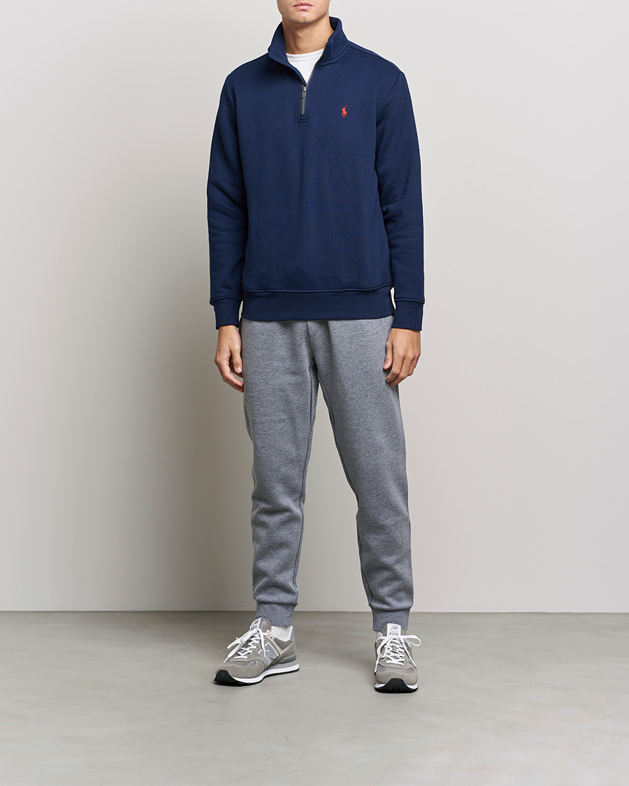 Heren | Truien | Polo Ralph Lauren | Fleece Jersey Half Zip Cruise Navy