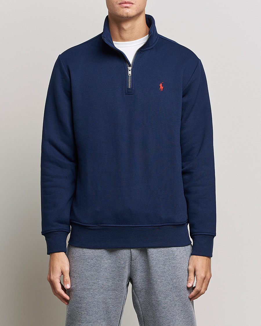 Heren | Truien | Polo Ralph Lauren | Fleece Jersey Half Zip Cruise Navy