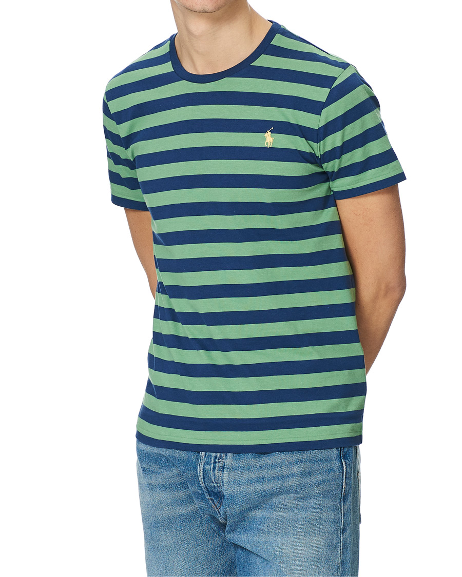 Heren | T-shirts | Polo Ralph Lauren | Crew Neck Striped Tee Outback Green/Light Navy