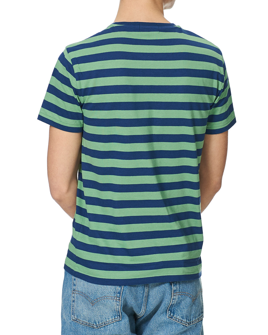 Heren | T-shirts | Polo Ralph Lauren | Crew Neck Striped Tee Outback Green/Light Navy