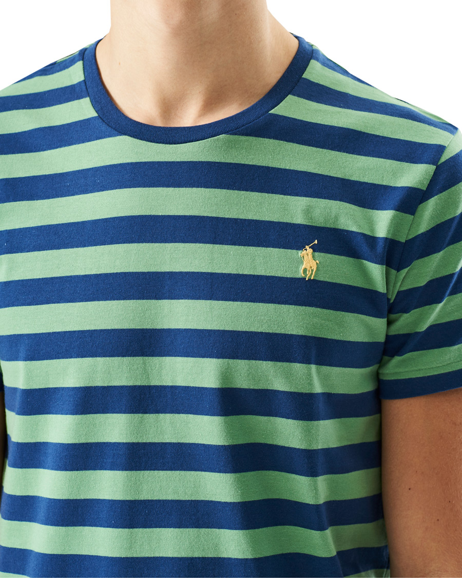 Heren | T-shirts | Polo Ralph Lauren | Crew Neck Striped Tee Outback Green/Light Navy