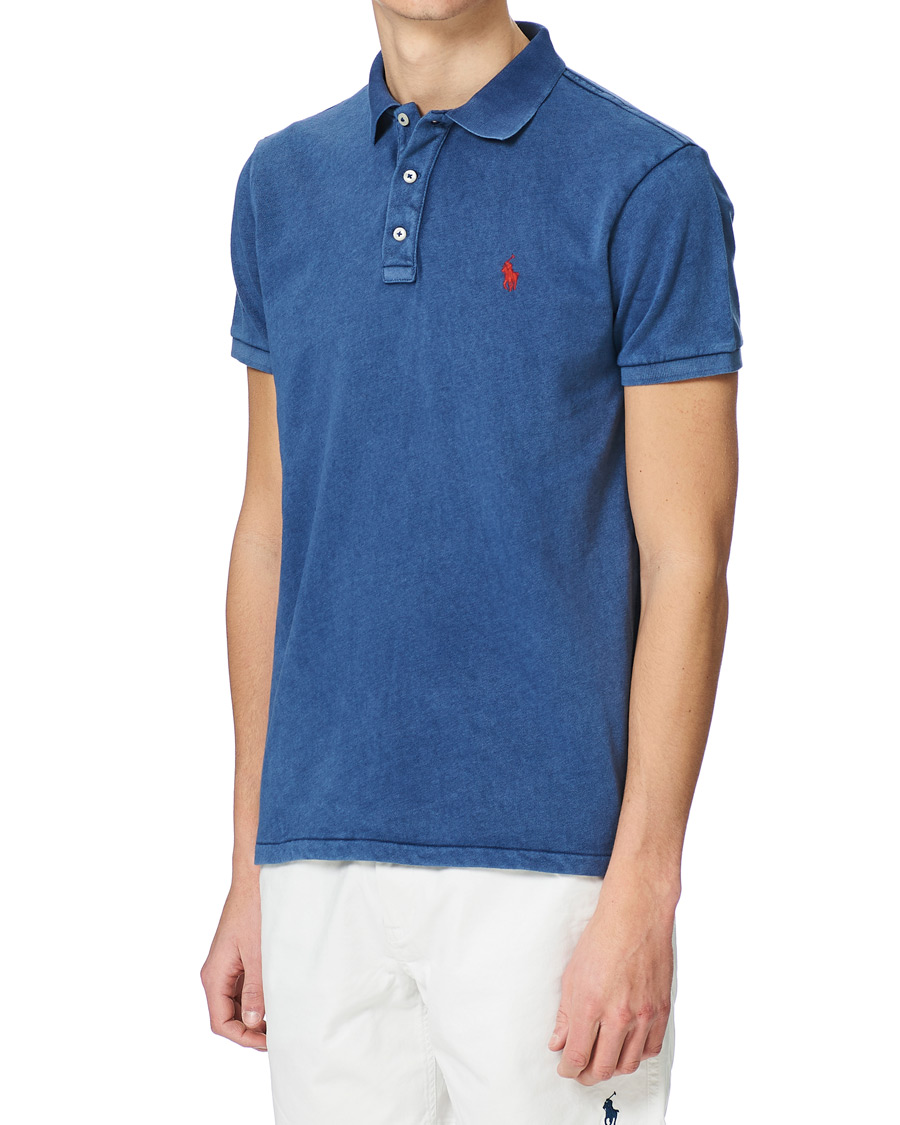 Heren | Polo's | Polo Ralph Lauren | Custom Fit Spa Terry Polo Light Navy