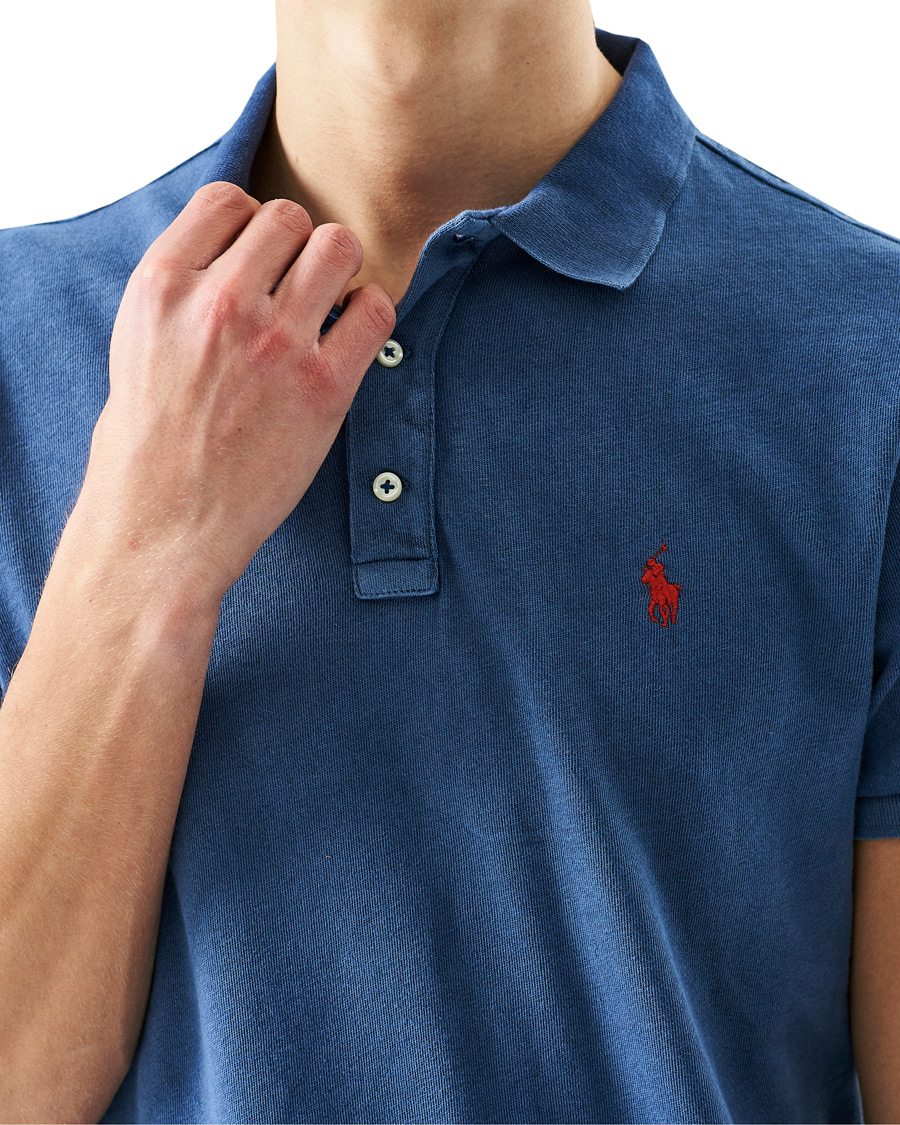 Heren | Polo's | Polo Ralph Lauren | Custom Fit Spa Terry Polo Light Navy