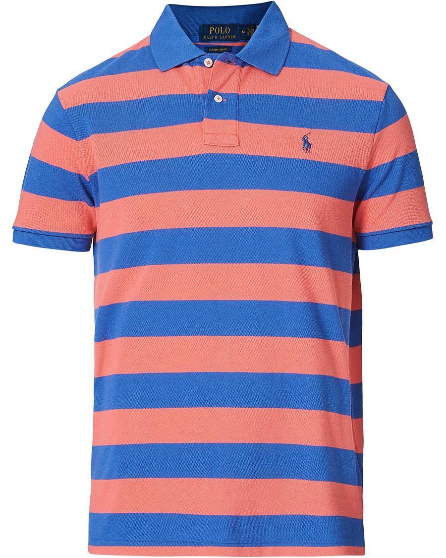 Heren | Polo's | Polo Ralph Lauren | Custom Slim Fit Striped Polo Red/Blue