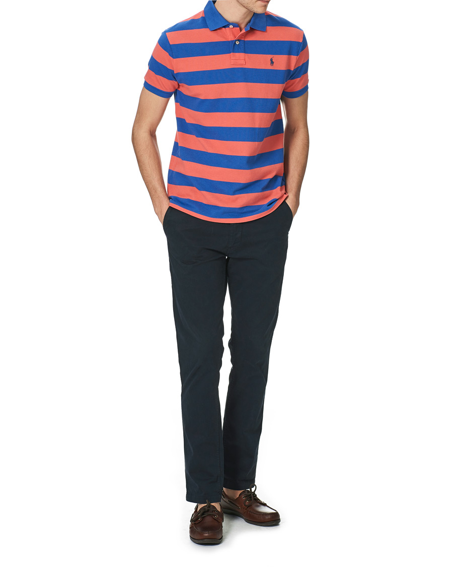 Heren | Polo's | Polo Ralph Lauren | Custom Slim Fit Striped Polo Red/Blue
