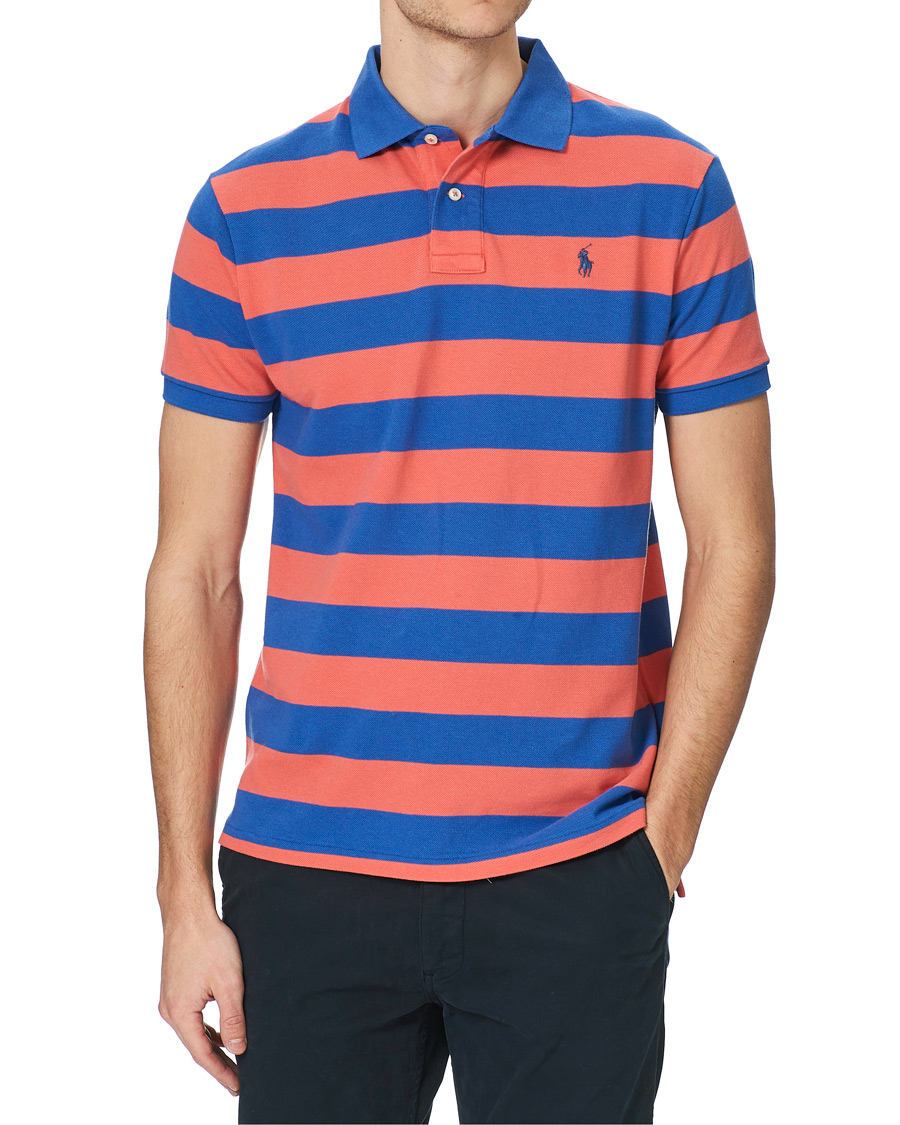 Heren | Polo's | Polo Ralph Lauren | Custom Slim Fit Striped Polo Red/Blue