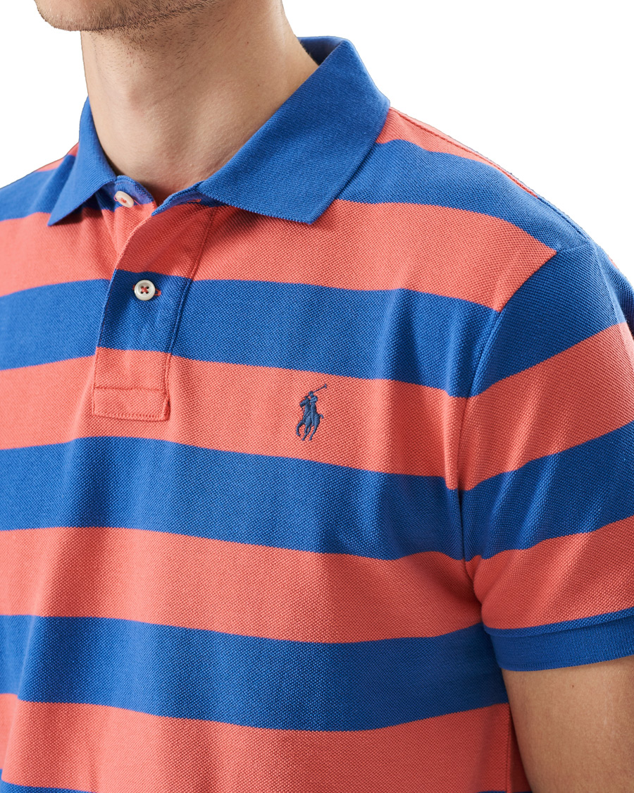 Heren | Polo's | Polo Ralph Lauren | Custom Slim Fit Striped Polo Red/Blue