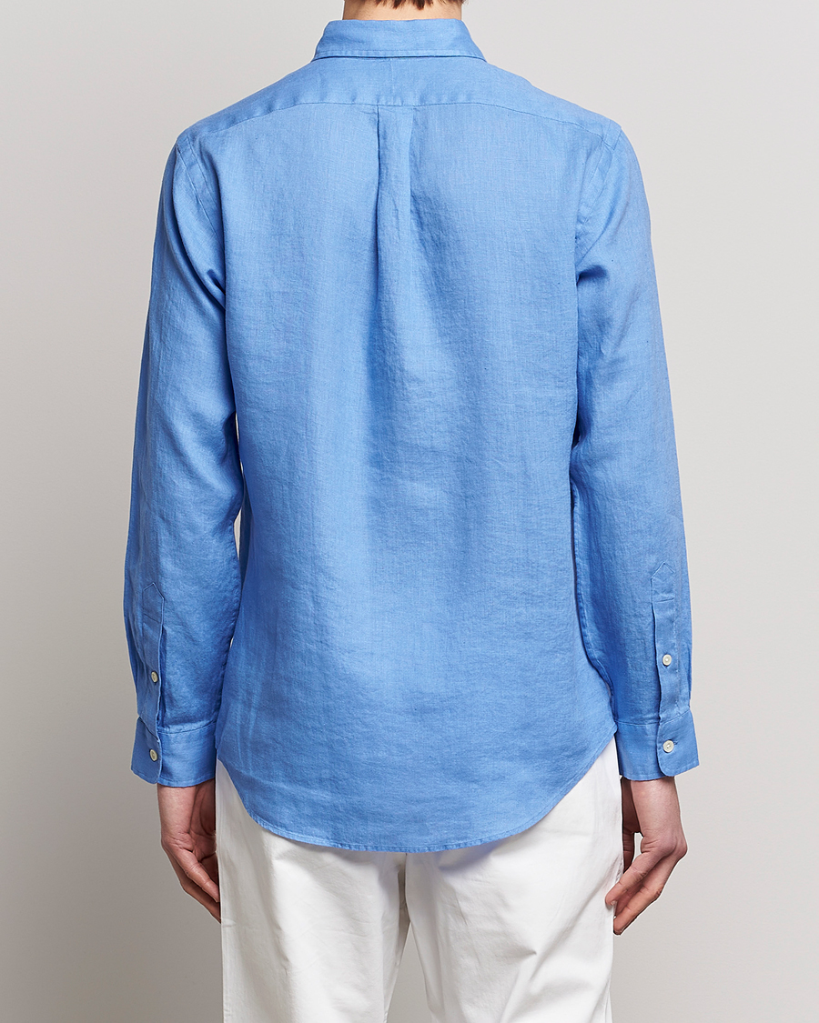 Heren | Overhemden | Polo Ralph Lauren | Custom Fit Linen Button Down Harbor Island Blue