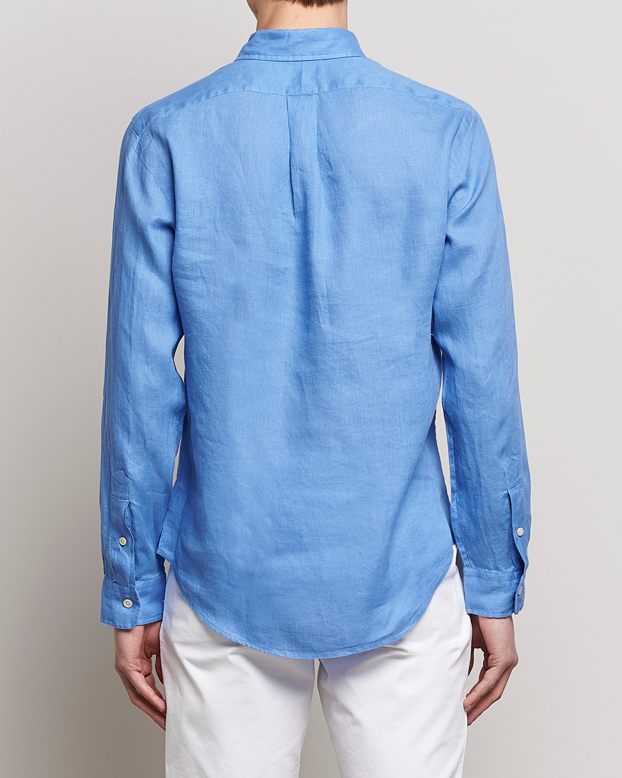Heren | Overhemden | Polo Ralph Lauren | Slim Fit Linen Button Down Shirt Harbor Island Blue
