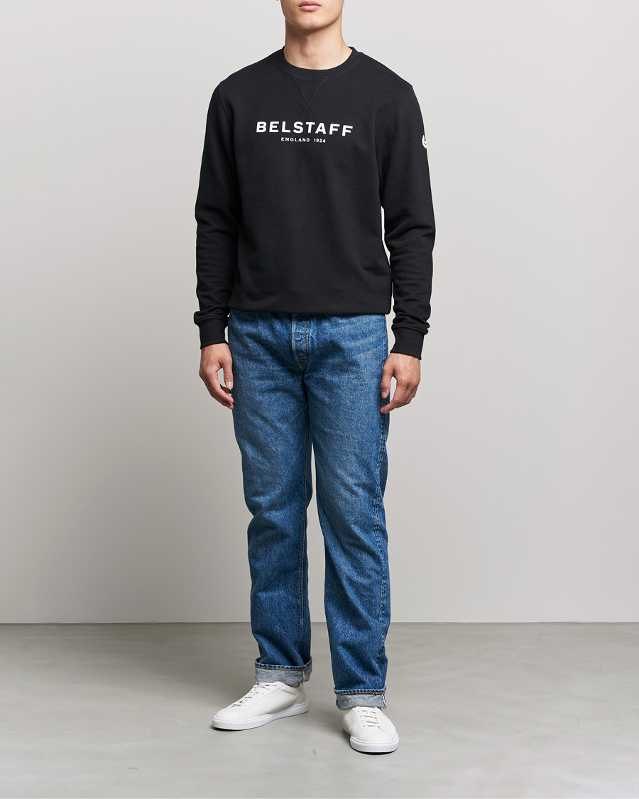 Heren | Truien | Belstaff | 1924 Crew Neck Logo Sweat Black