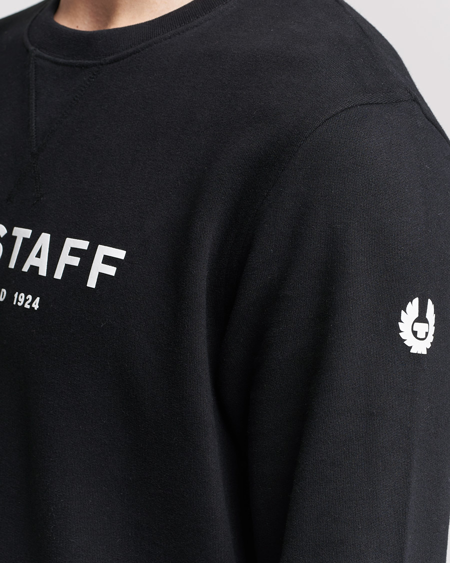 Heren | Truien | Belstaff | 1924 Crew Neck Logo Sweat Black