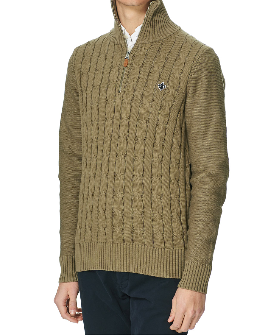 Heren | Truien | Morris | Marlebone Cable Half-Zip Green