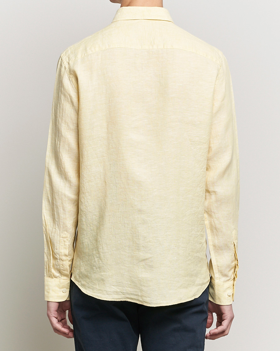 Heren | Overhemden | Morris | Douglas Linen Shirt Yellow