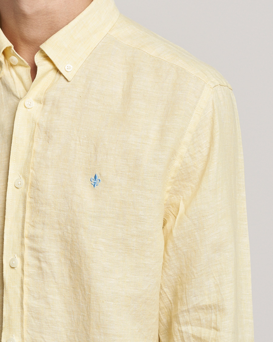 Heren | Overhemden | Morris | Douglas Linen Shirt Yellow