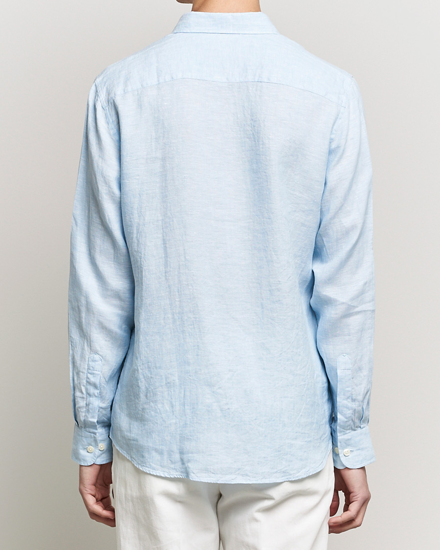 Heren | Overhemden | Morris | Douglas Linen Shirt Light blue