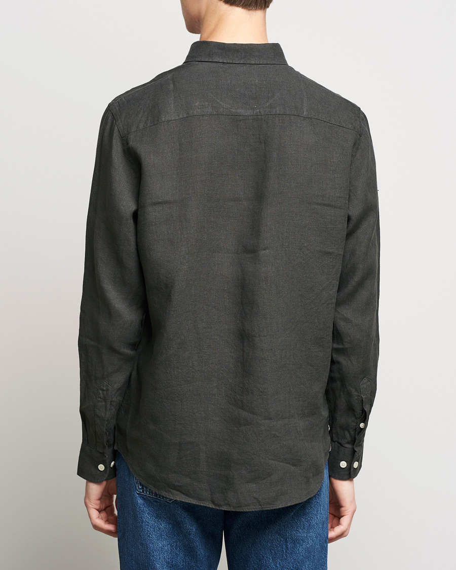 Heren | Overhemden | Morris | Douglas Linen Shirt Moss Green