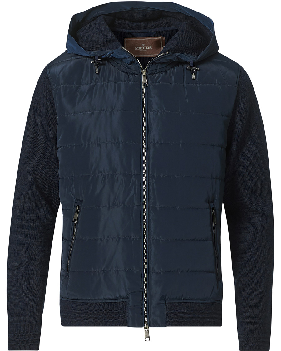 Heren | Jassen | Morris Heritage | Remington Knitted Hybrid Jacket Navy