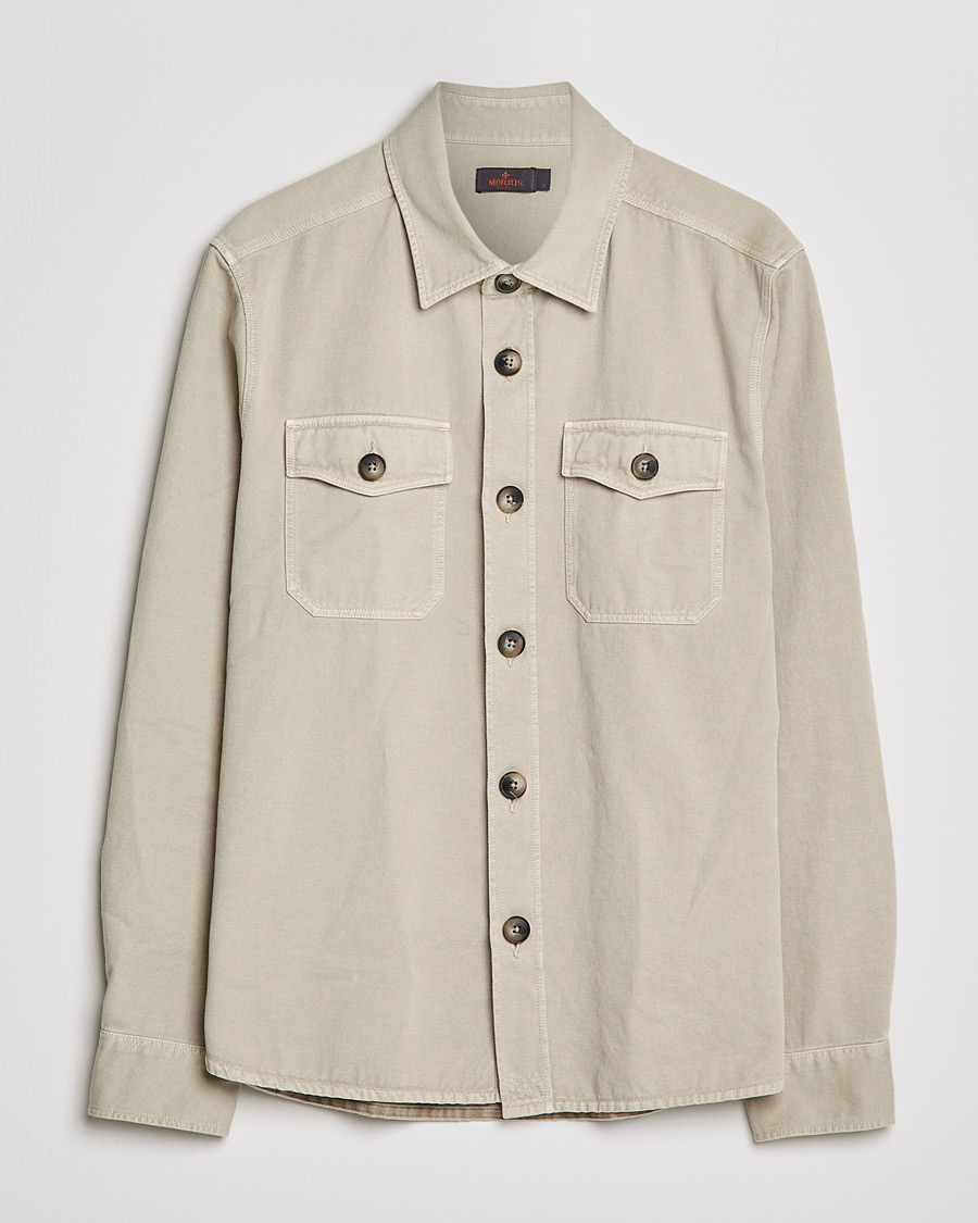Heren | Overhemden | Morris | Sanford Light Cotton Overshirt Beige