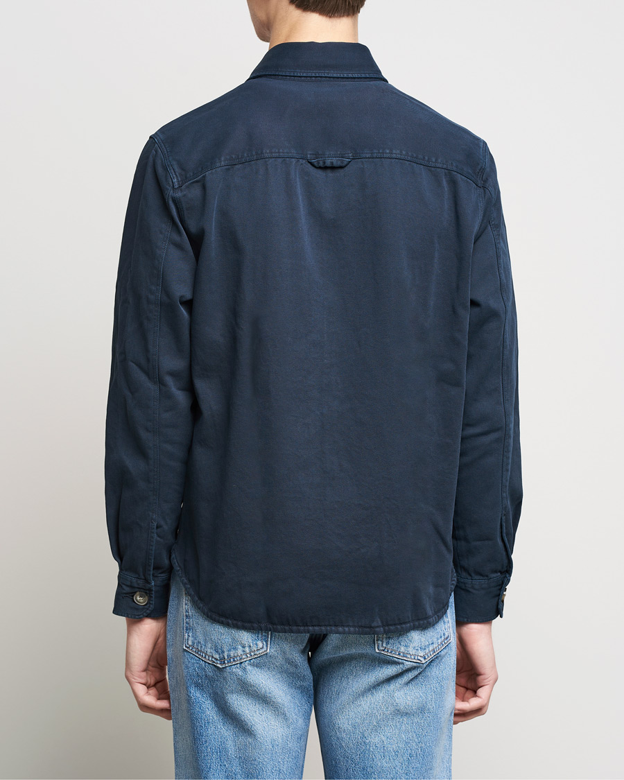 Heren | Overhemden | Morris | Sanford Light Cotton Overshirt Navy