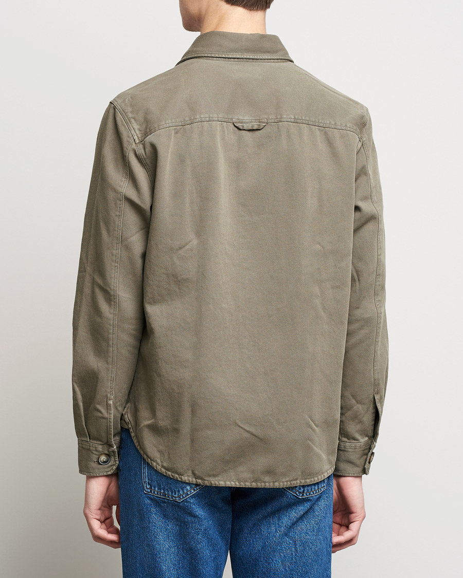Heren | Overhemden | Morris | Sanford Light Cotton Overshirt Olive