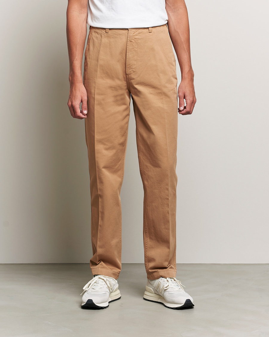 Heren | Preppy Authentic | Drake's | Cotton Flat Front Chino Tobacco