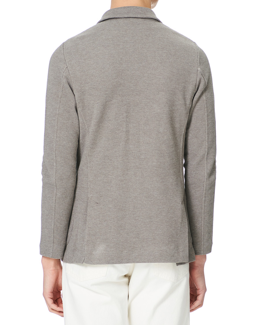 Heren | Blazers | Gran Sasso | Structured Cotton/Linen Blazer Grey/Brown