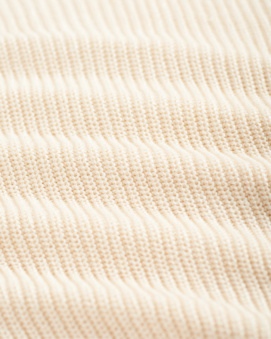 Heren | Truien | Gran Sasso | Linen/Cotton Cricket V-Neck Sweater White