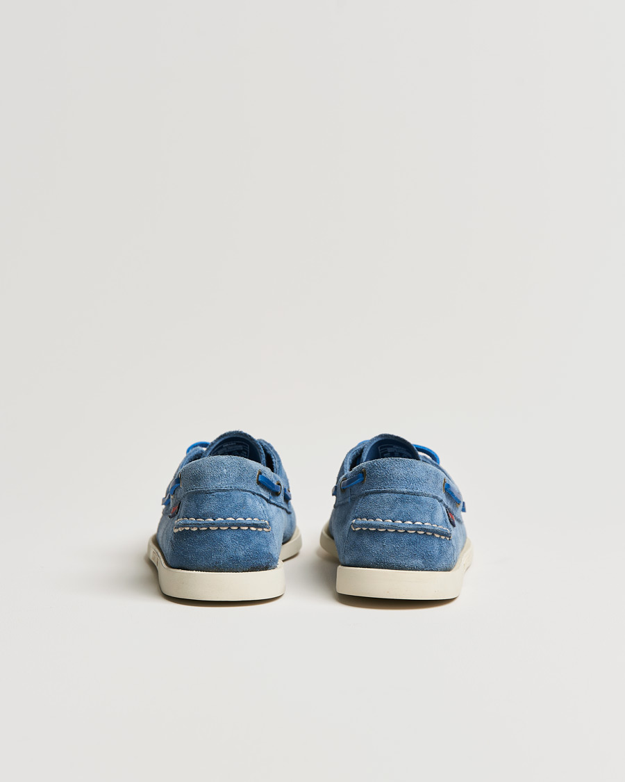 Heren | Sebago Docksides Suede Boat Shoe Indigo | Sebago | Docksides Suede Boat Shoe Indigo