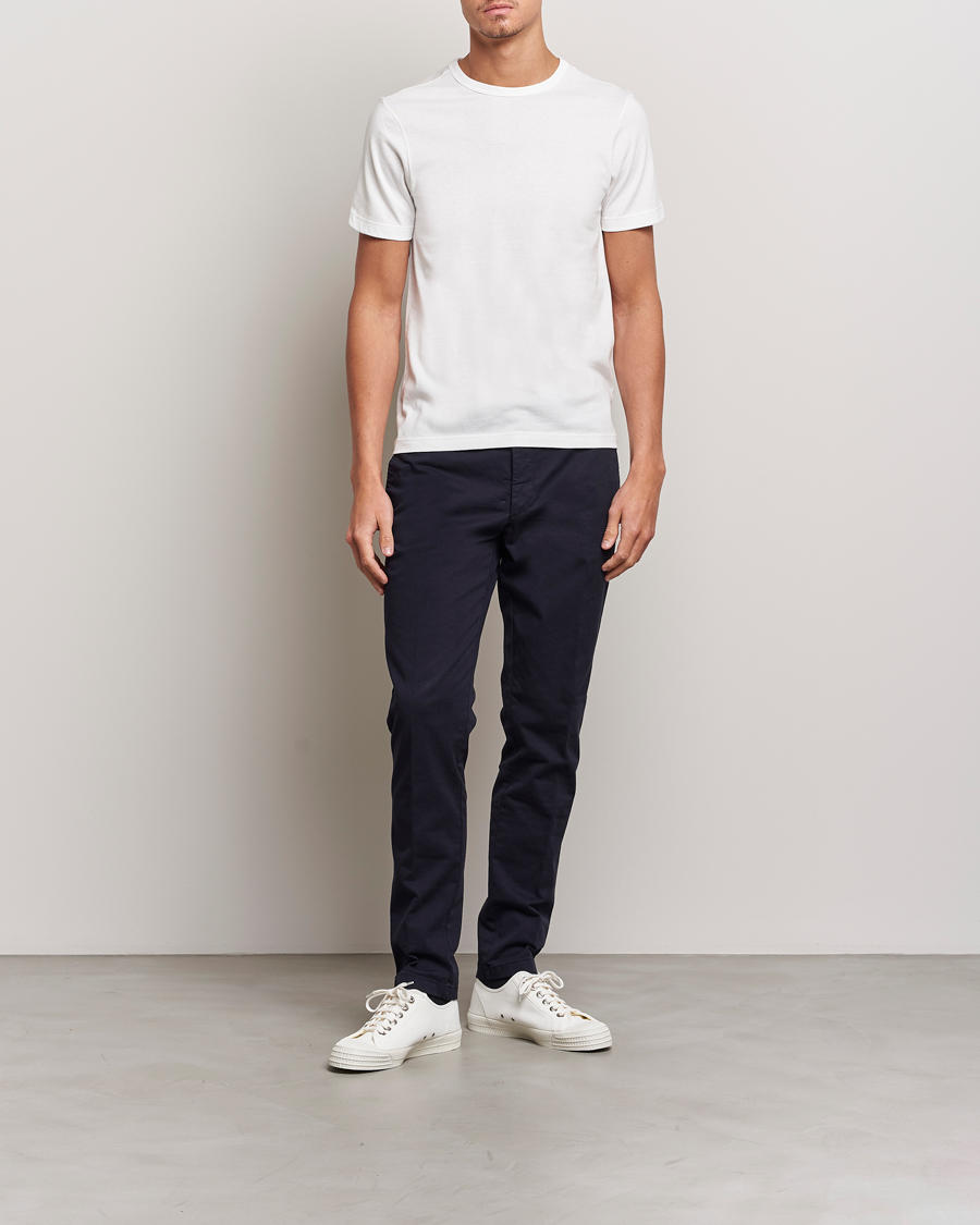 Heren | T-shirts | Merz b. Schwanen | 1950s Classic Loopwheeled T-shirt White