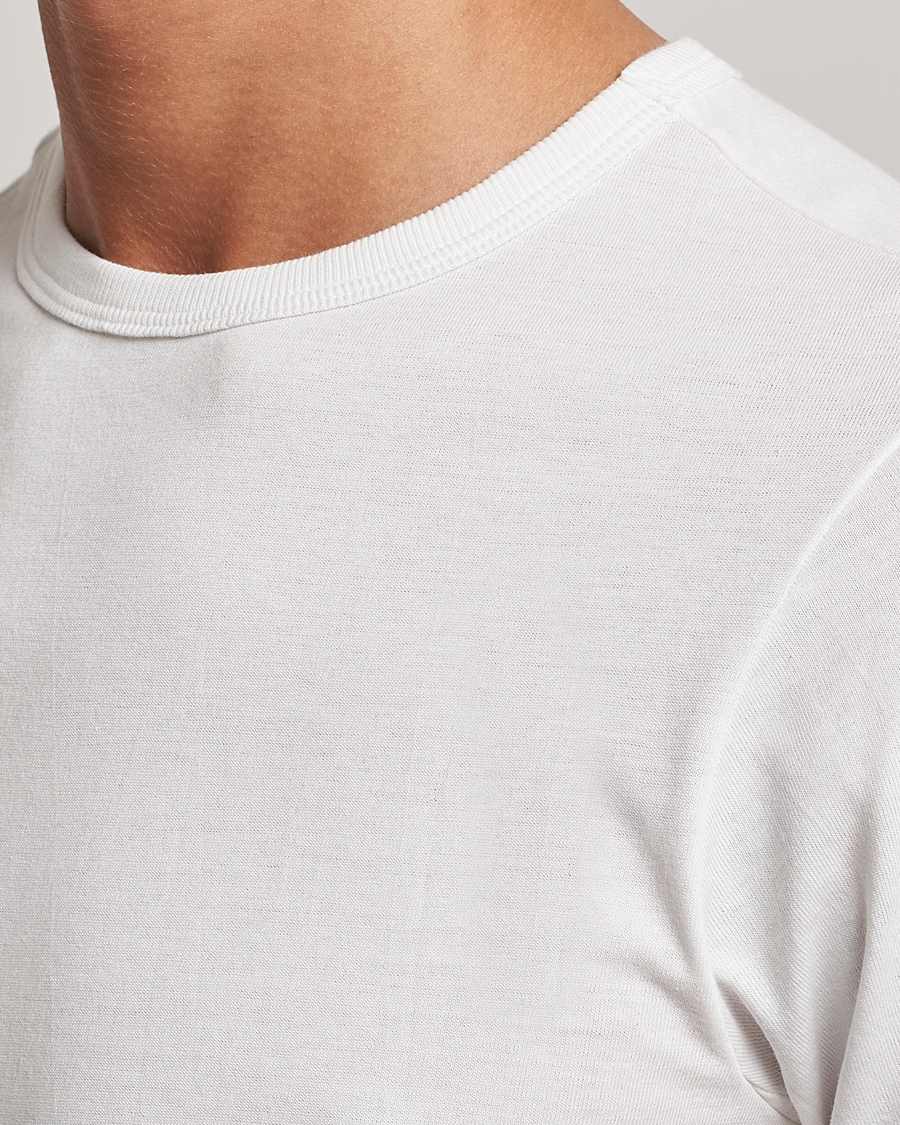 Heren | T-shirts | Merz b. Schwanen | 1950s Classic Loopwheeled T-shirt White