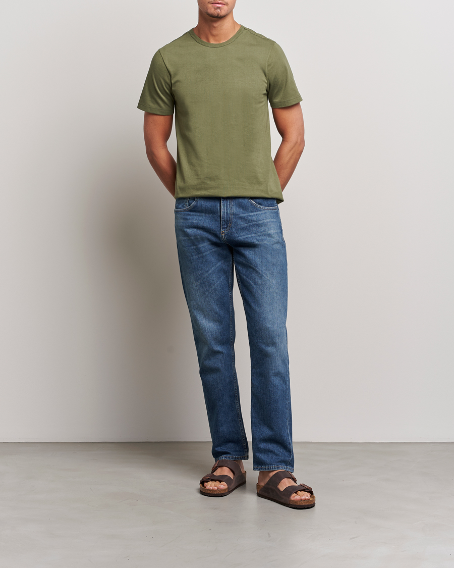 Heren | T-shirts | Merz b. Schwanen | 1950s Classic Loopwheeled T-shirt Army