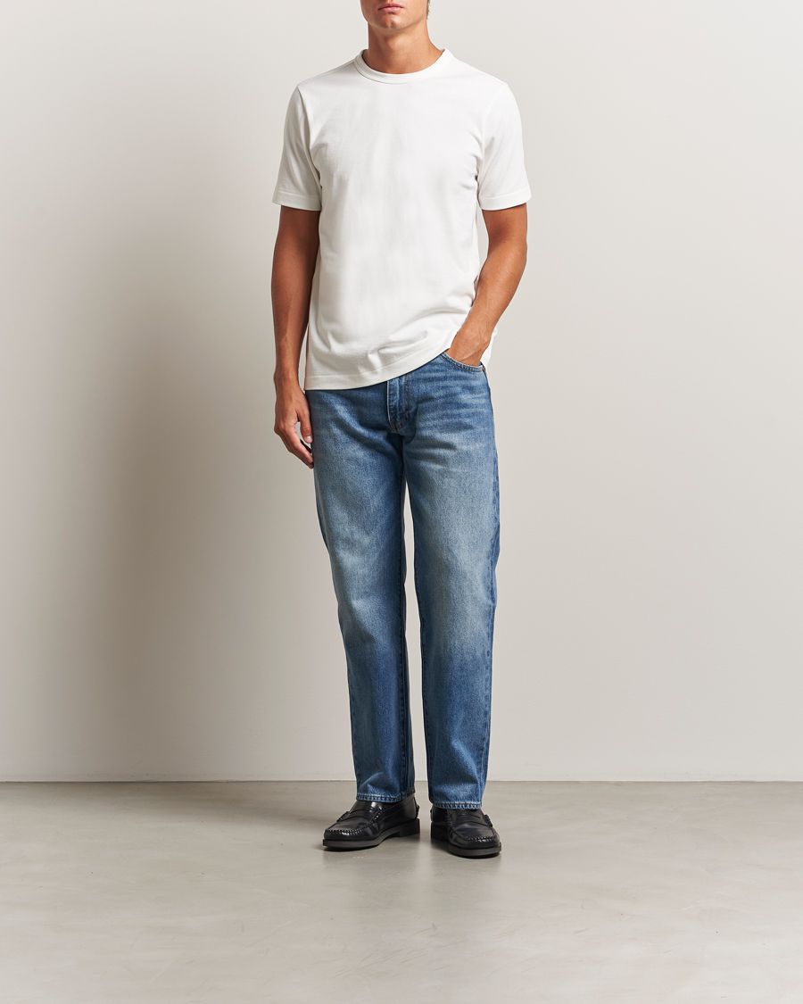 Heren | T-shirts | Merz b. Schwanen | Relaxed Fit Loopwheeled T-Shirt White