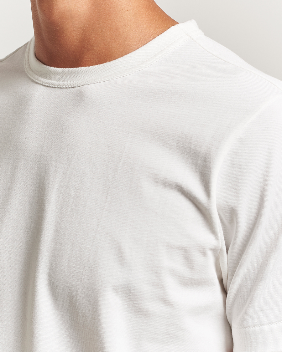 Heren | T-shirts | Merz b. Schwanen | Relaxed Fit Loopwheeled T-Shirt White