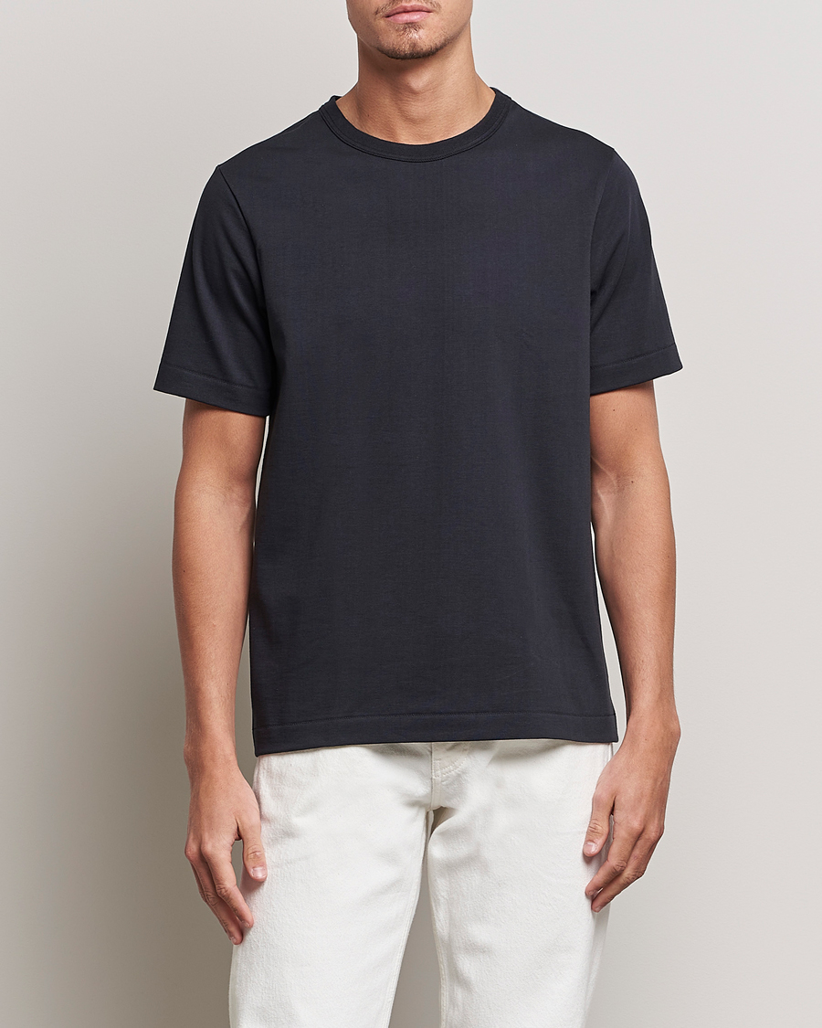 Heren | Merz b. Schwanen | Merz b. Schwanen | Relaxed Loopwheeled Sturdy Tee Charcoal