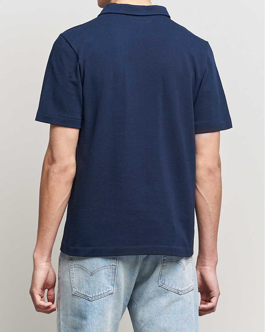 Heren | Polo's | Merz b. Schwanen | Organic Cotton Washed Polo Ink Blue