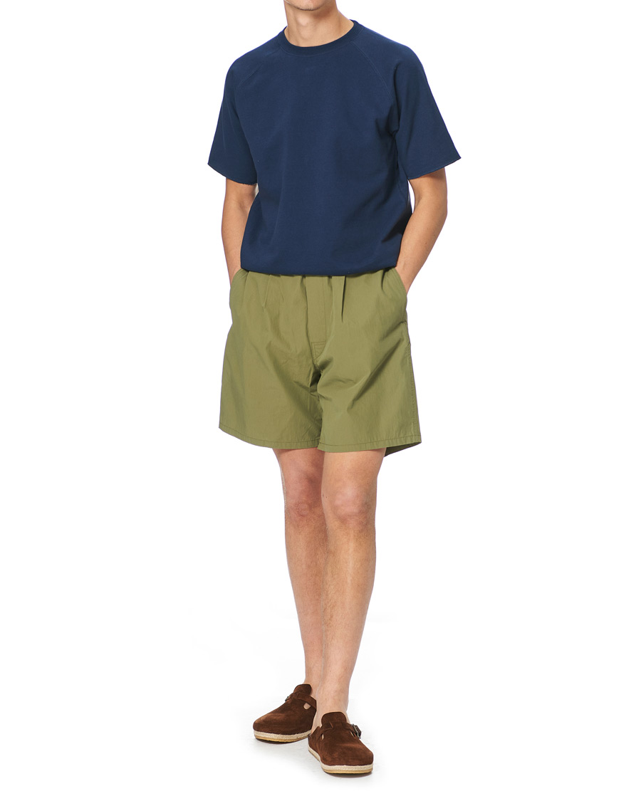 Heren | T-shirts | BEAMS PLUS | Short Sleeve Cut Off Tee Navy