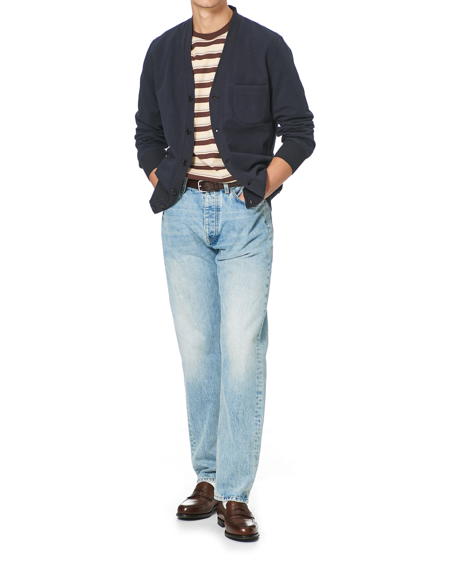 Heren | T-shirts | BEAMS PLUS | Striped Pocket Tee Beige