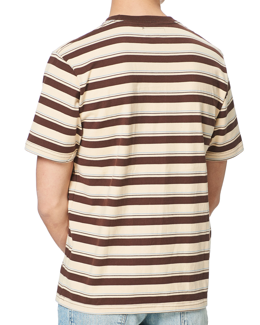 Heren | T-shirts | BEAMS PLUS | Striped Pocket Tee Beige