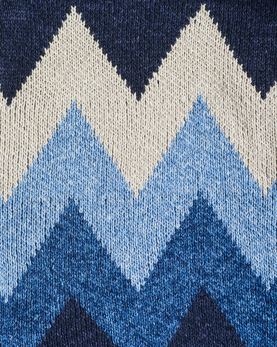 Heren | Truien | BEAMS PLUS | Jacquard Cardigan Indigo Blue